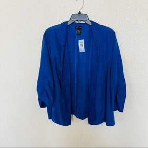 Torrid Blue Open Front Blazer